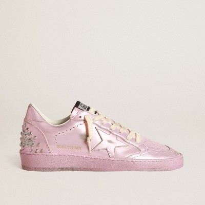 Golden Goose Stardan In Nubuck And Mesh With Brown Lizard-print Leather Star GMF00370.F005088.11635