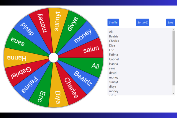 Wheel of Names - Random Name Picker Online