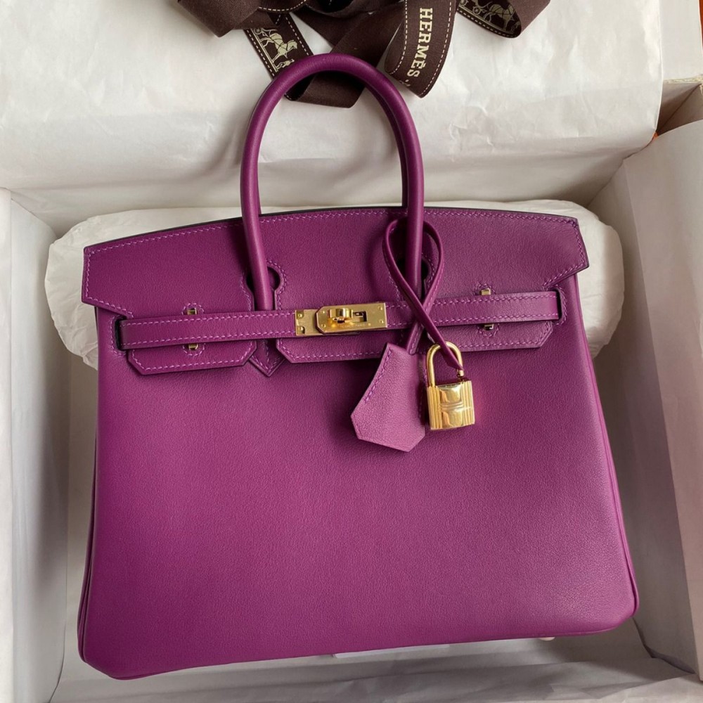 High Quality Replica Hermes Birkin 25 Retourne Handmade Bag In Anemone Swift Calfskin $ 549 USD